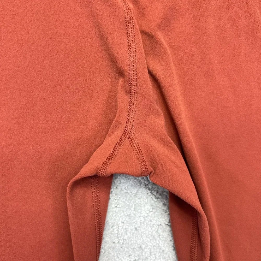 Nike Yoga Leggings Womens‎ Small Orange Rust High Waisted Dri-FIT 7/8 Fitness